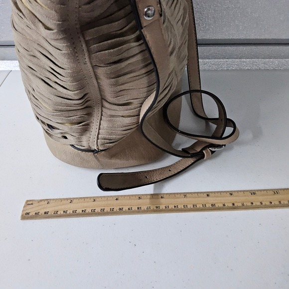 Fringe Bucket Bag Boho Crossbody Purse Tassel Shoulder Bag - Picture 11 of 14